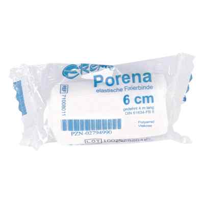 Porena elastische Mullbinde 6 cm weiss mit Cello