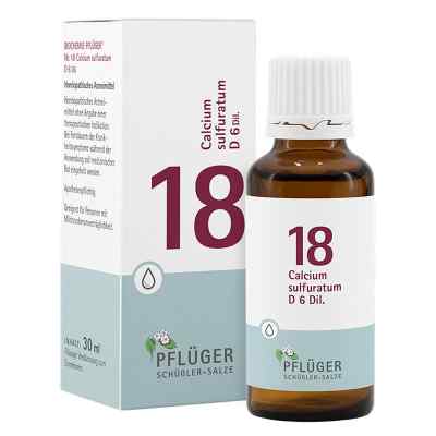 Schüßler Biochemie Pflüger 18 Calcium sulfurat.D 6 Tropfen 30 ml von Homöopathisches Laboratorium Alexander Pflüger Gmb PZN 09298610