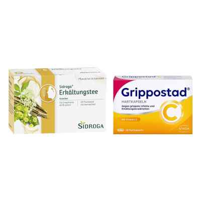 Sidroga Erkältungstee + Grippostad C Hartkapseln