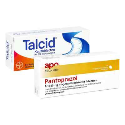 Talcid bei Sodbrennen + Pantoprazol Eris 20 mg TMR von apo-disco
