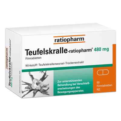 Teufelskralle-ratiopharm® 480 mg Filmtabletten 50 stk von ratiopharm GmbH PZN 02940724
