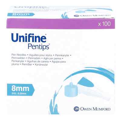 Unifine Pentips 8 mm 31 G Kanüle 100 stk von OWEN MUMFORD GmbH PZN 01306617