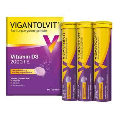Vigantolvit 2000 i.E. Vitamin D3 Brausetabletten 60 stk von WICK Pharma - Zweigniederlassung PZN 18199054
