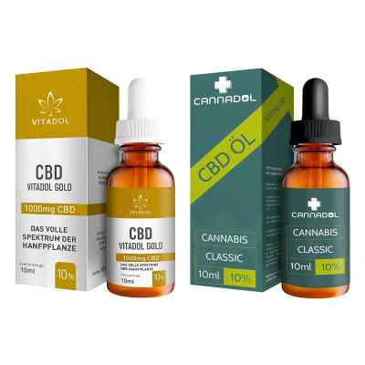 Vitadol Gold 10% Cbd Öl + Cbd 10% Bio Cannadol Hanfextrakt Class