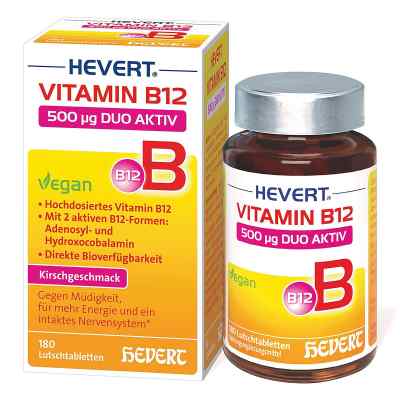 Vitamin B12 Hevert 500 mg Duo Aktiv Lutschtabletten 