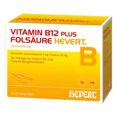 Vitamin B12 plus Folsäure Hevert Ampullen-Paare