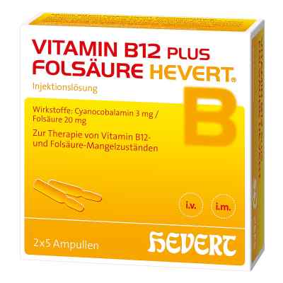 Vitamin B12 plus Folsäure Hevert Ampullen-Paare