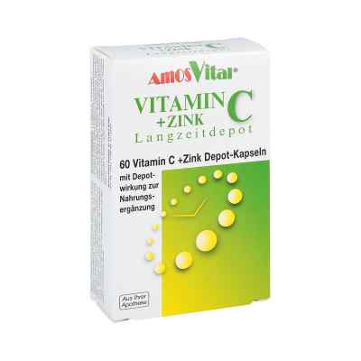 Vitamin C + Zink Langzeitdepot Kapseln 60 stk von AMOSVITAL GmbH PZN 04773093