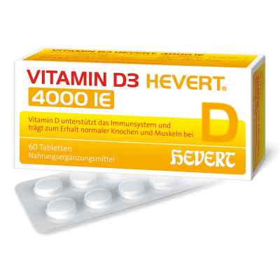 Vitamin D3 Hevert 4.000 I.e. Tabletten 60 stk von Hevert Arzneimittel GmbH & Co. K PZN 11295458