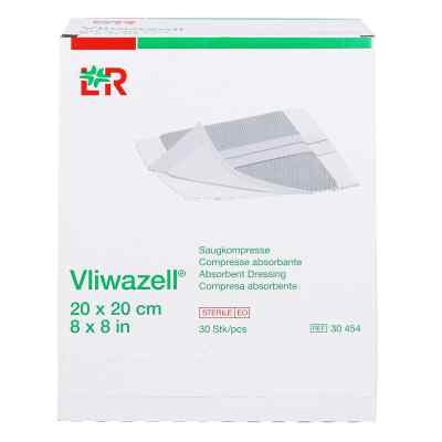 Vliwazell Saugkompressen 20x20 cm steril 30 stk von B2B Medical GmbH PZN 15824273