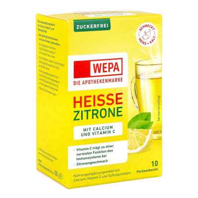 Wepa Heiße Zitrone+Vit.C+Calcium Zuckerfrei  10X10 g von WEPA Apothekenbedarf GmbH & Co K PZN 18336976
