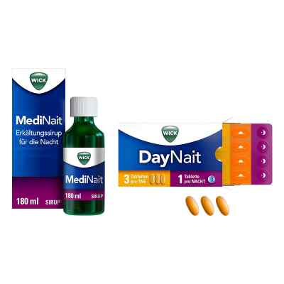 Wick MediNait Erkältungssirup für die Nacht 180 ml + DayNait Fil