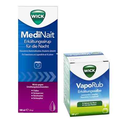 Wick MediNait Erkältungssirup für die Nacht 180 ml + Wick VapoRu 1 stk von WICK Pharma - Zweigniederlassung PZN 08101065