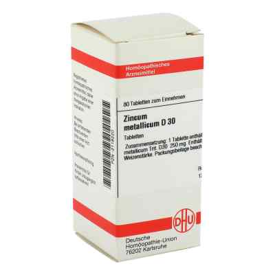 Zincum Metallicum D30 Tabletten 80 stk von DHU-Arzneimittel GmbH & Co. KG PZN 02118220