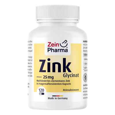 Zink Chelat 25 mg in magensaftresist.Kapseln 120 stk von Zein Pharma - Germany GmbH PZN 13427970
