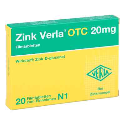 Zink Verla OTC 20mg 20 stk von Verla-Pharm Arzneimittel GmbH &  PZN 03000526