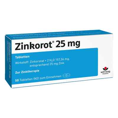 Zinkorot 25 Mg Tabletten 50 stk von Wörwag Pharma GmbH & Co. KG PZN 18082895